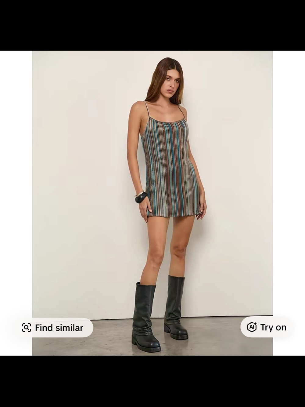 Striped Mini Dress - Picture 3 of 6